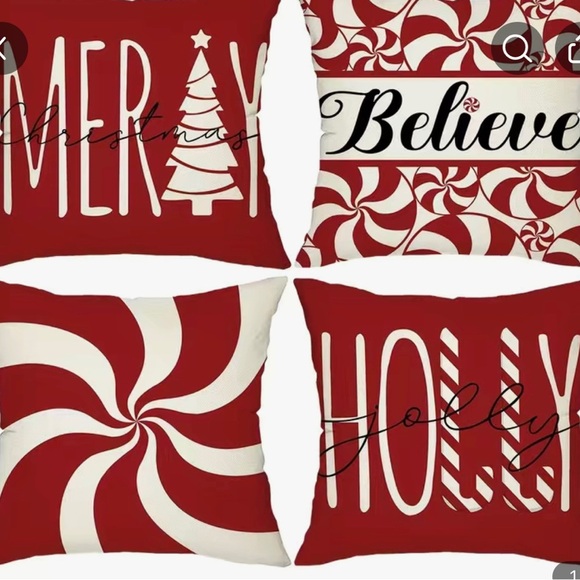 4pcs Merry Christmas Tree Decorative Throw Pillow Cover,18*18I nch Set Of 4 B15 - Picture 1 of 4